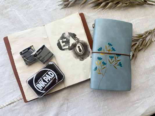 Travel Journal with Impression Stamping Kit