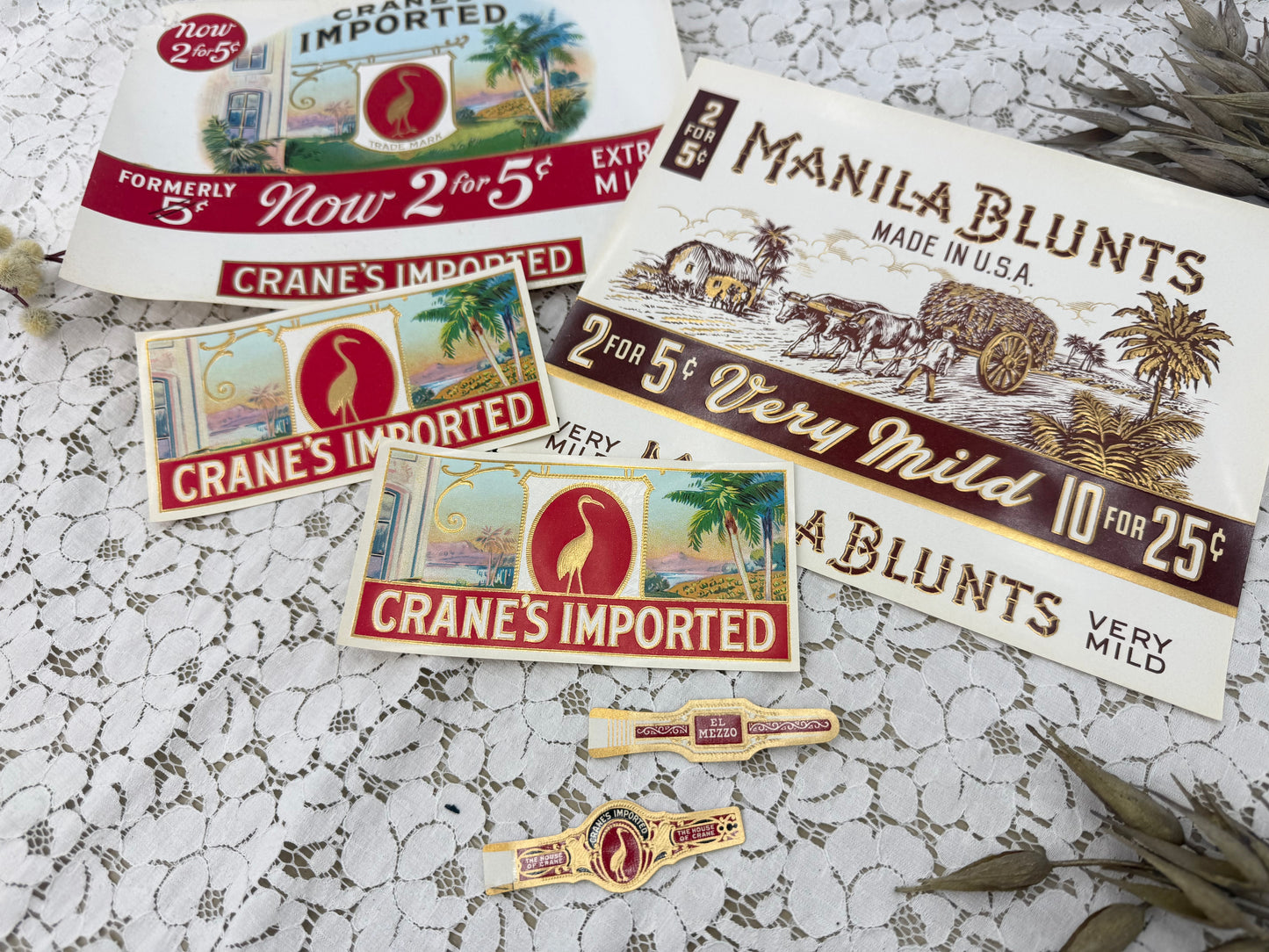 Vintage Cigar Label Set