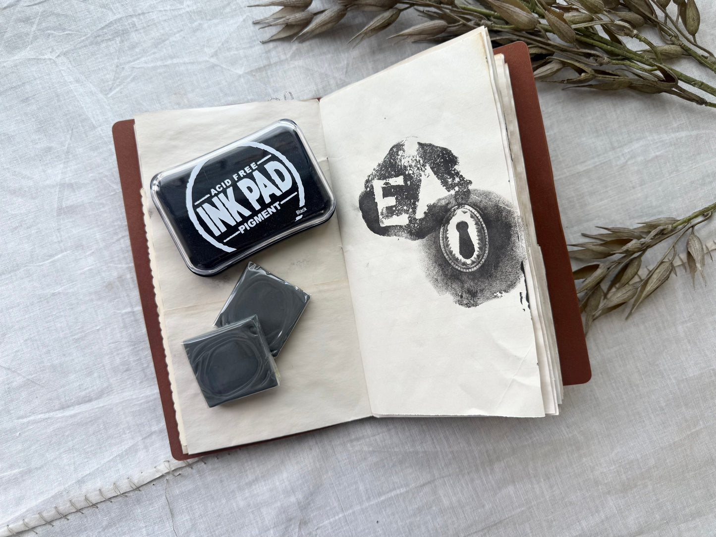 Travel Journal with Impression Stamping Kit