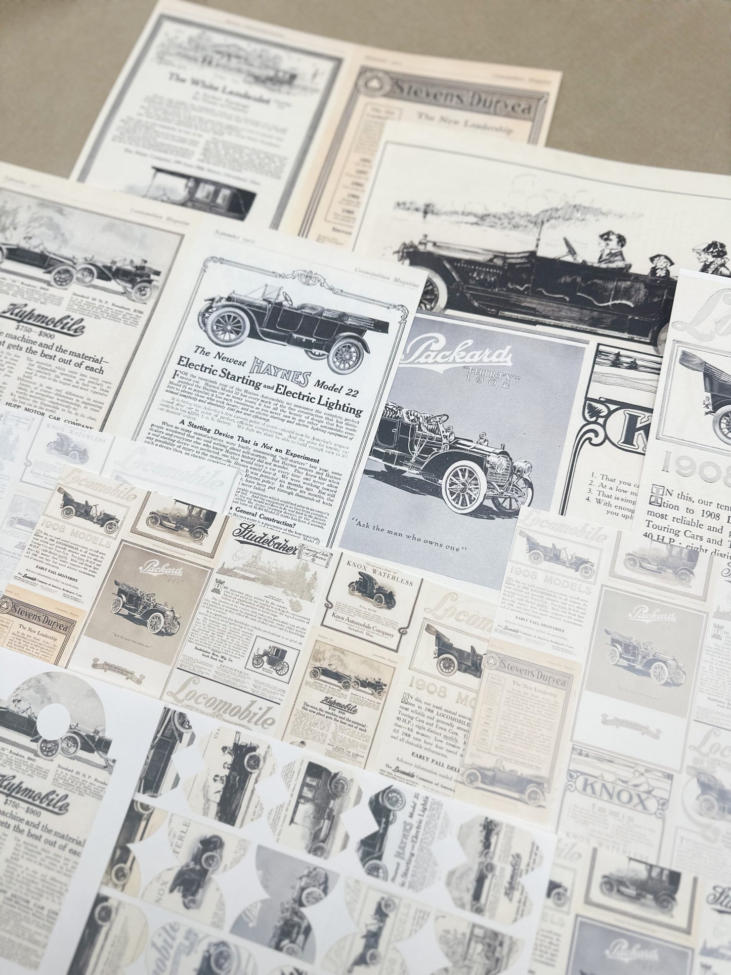 Vintage Auto Ads- Paper Packs