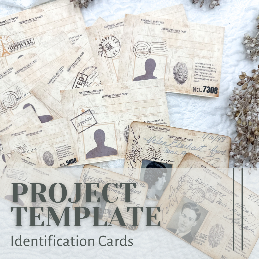 Identification Cards- Project Template Digital Download