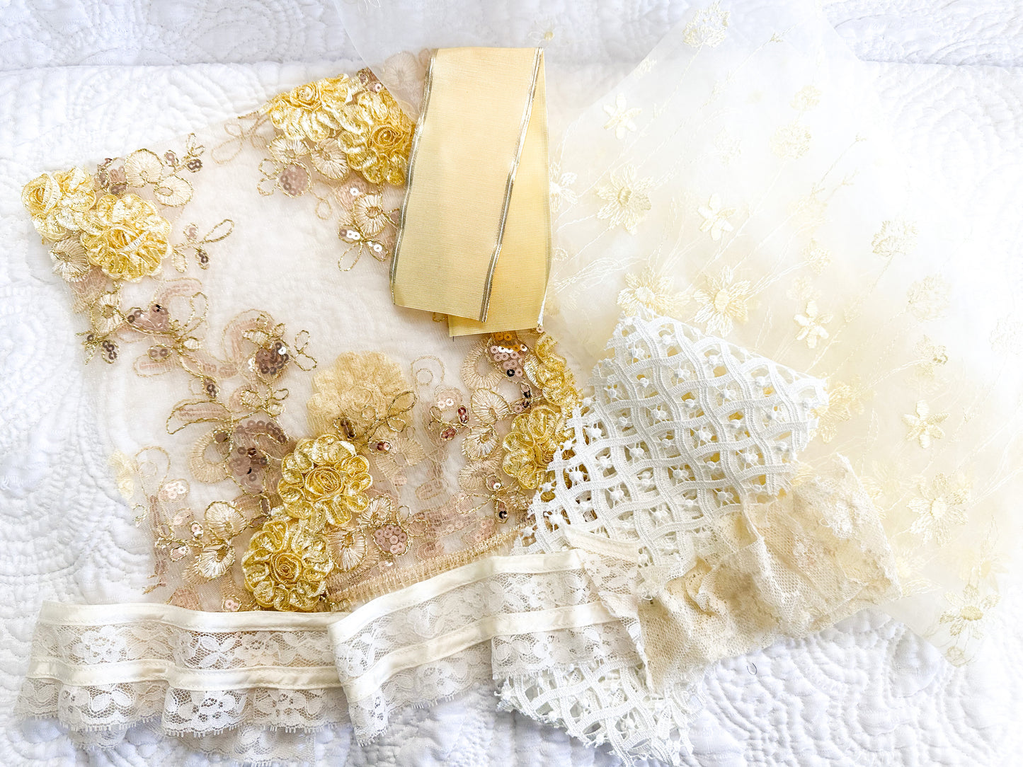 Coordinated Lace, Ribbon and Fabric