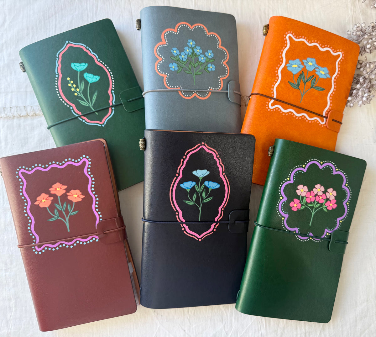 Travel Journal- Bordered Wildflowers