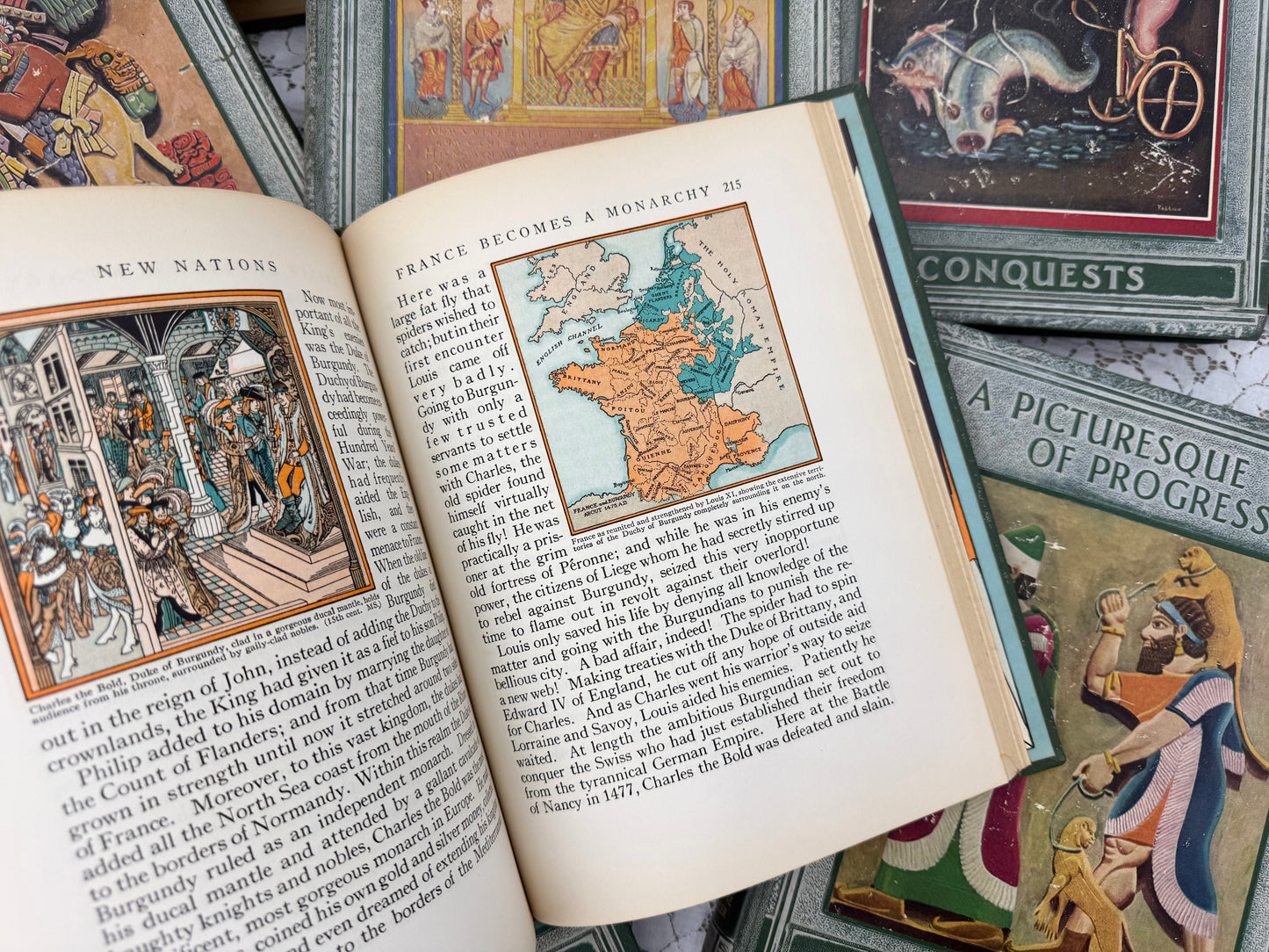 History Book with Colorful Illustrations
