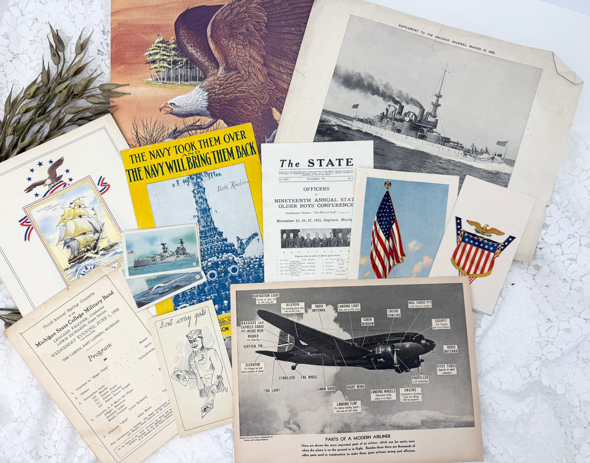Vintage Military Ephemera Set