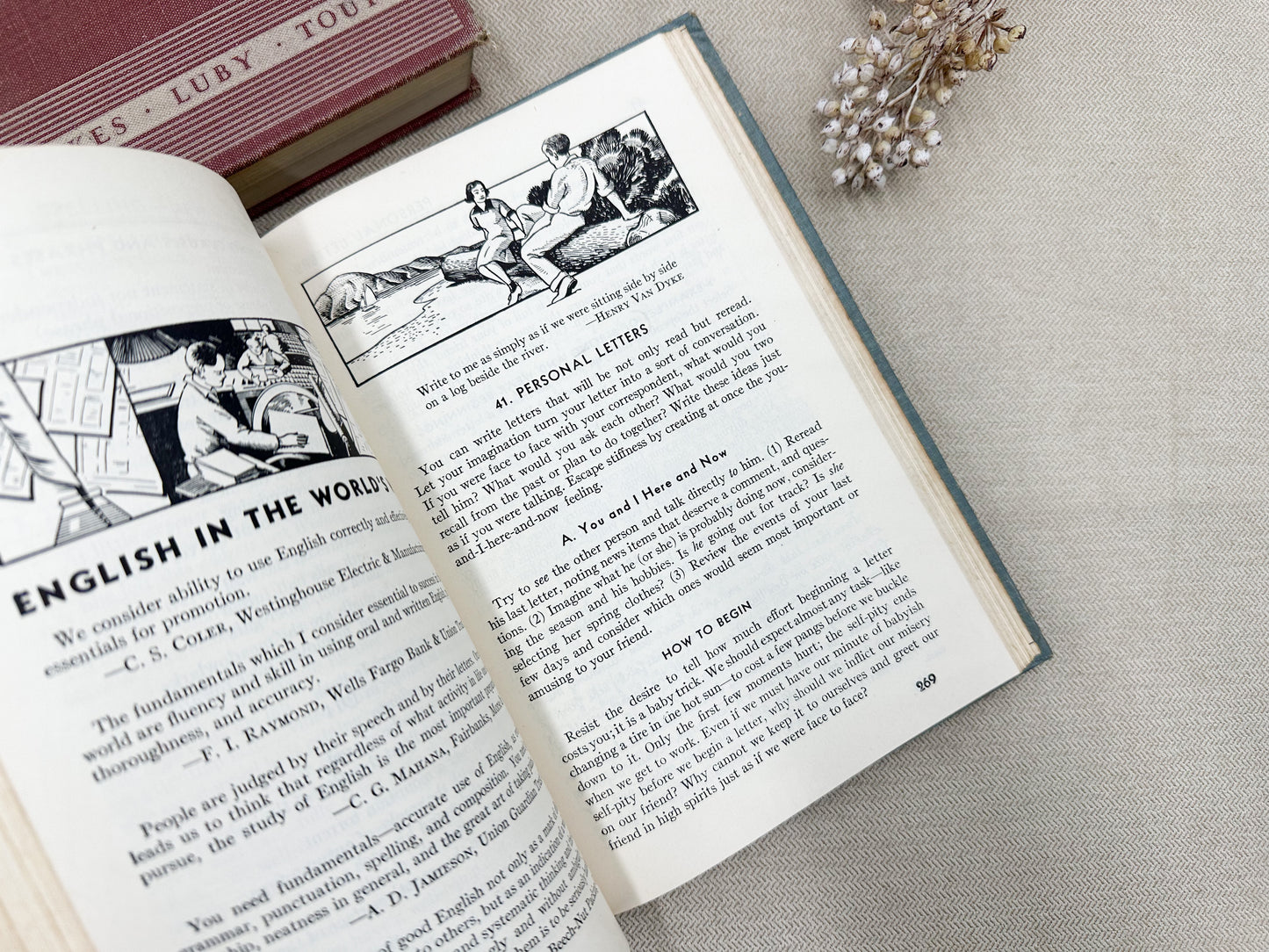 Set of Four Vintage Textbooks