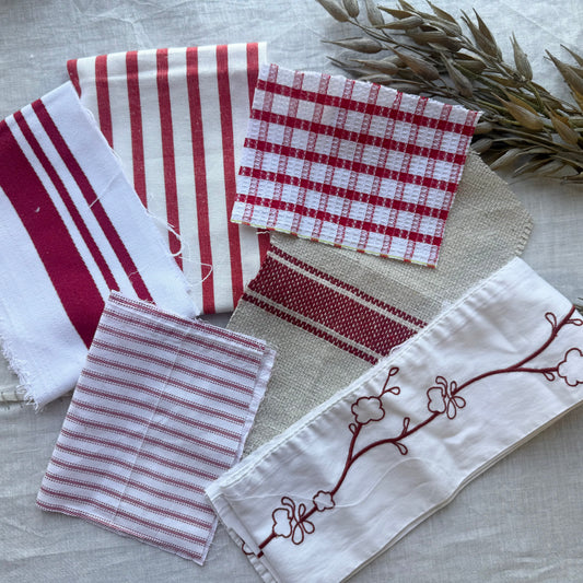 Vintage Red Fabric Bundle