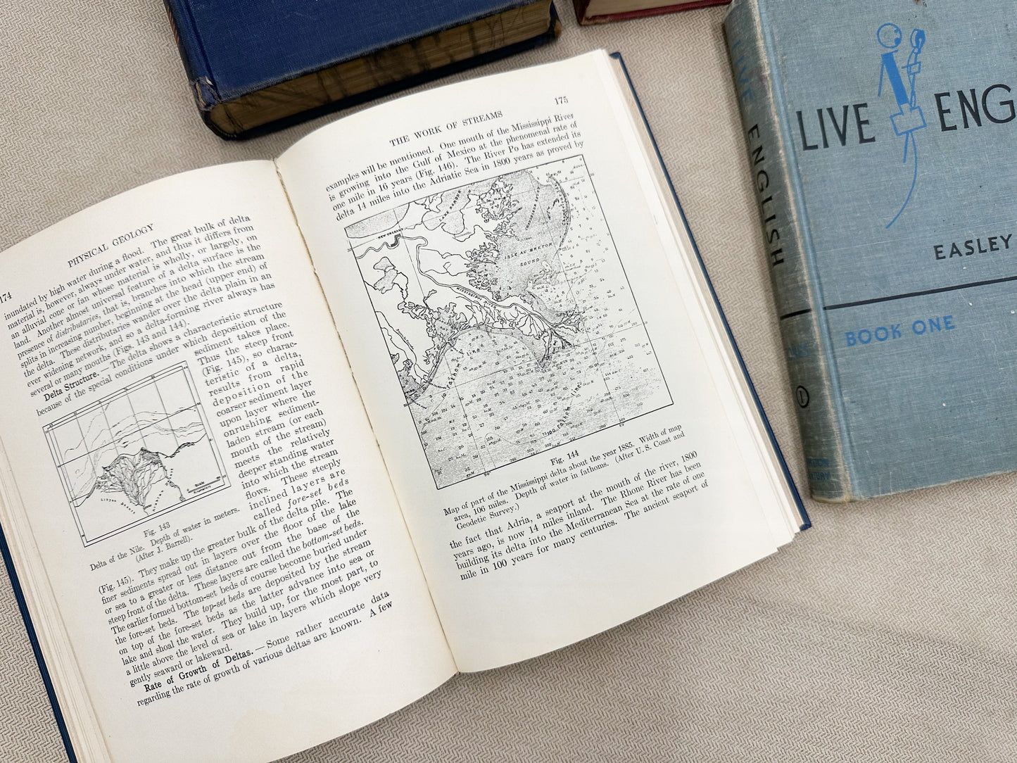 Set of Four Vintage Textbooks