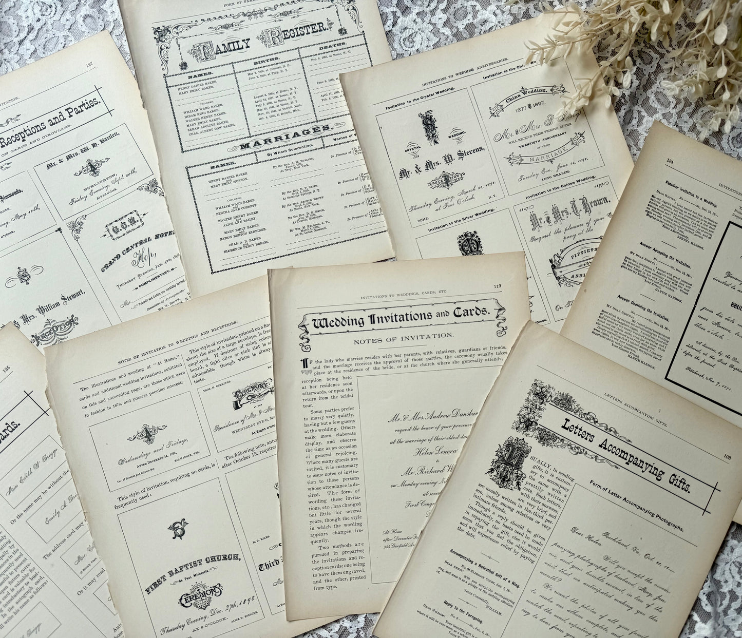 Vintage Book Pages