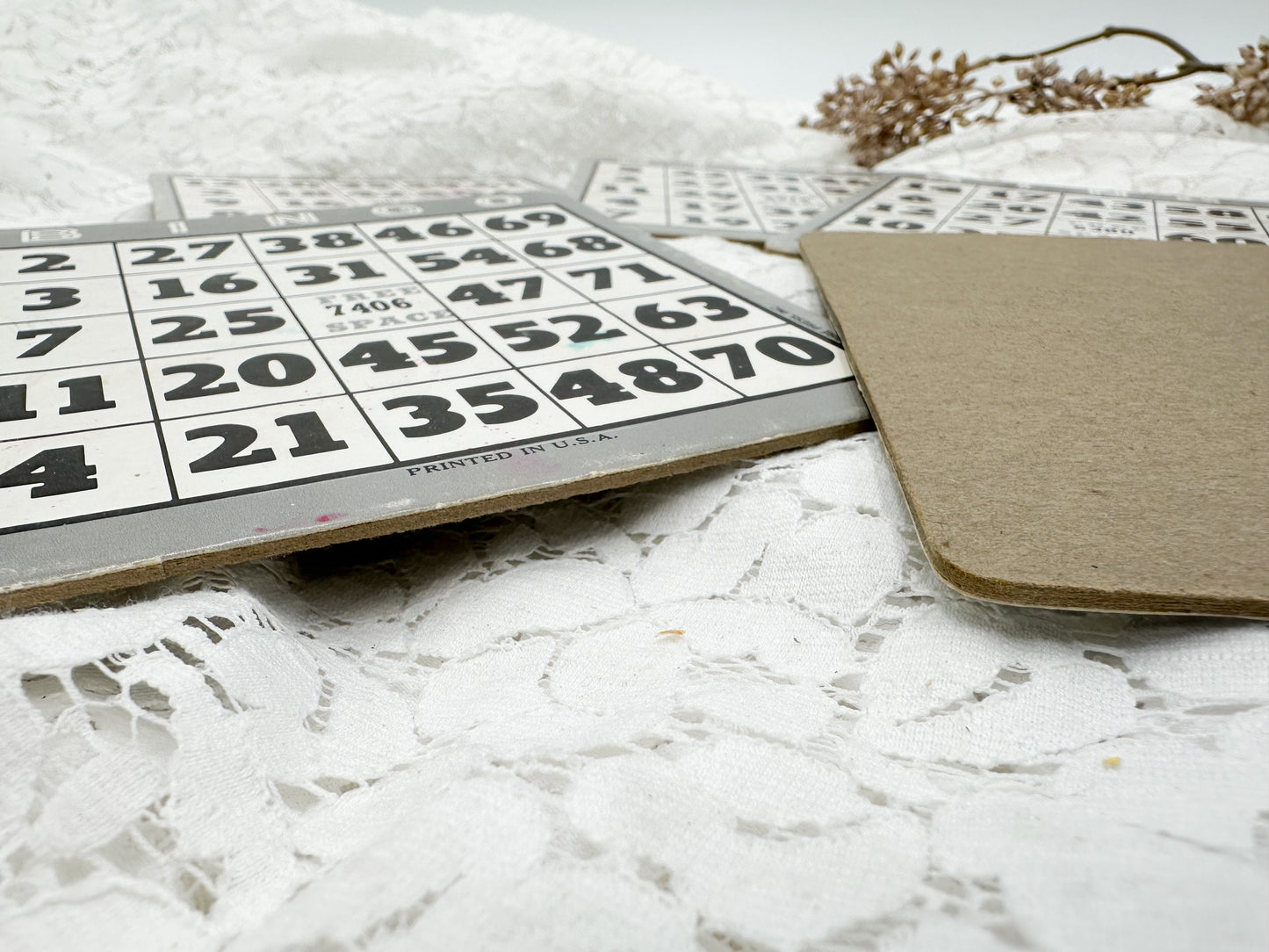 Vintage Bingo Cards (Set of 5)