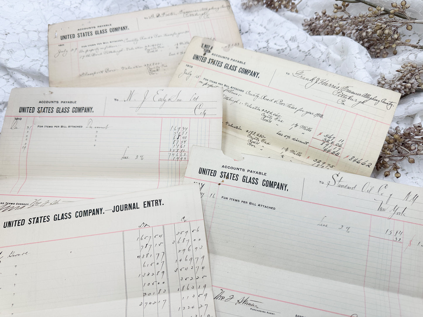 Glass Company Papers (Set of 5)