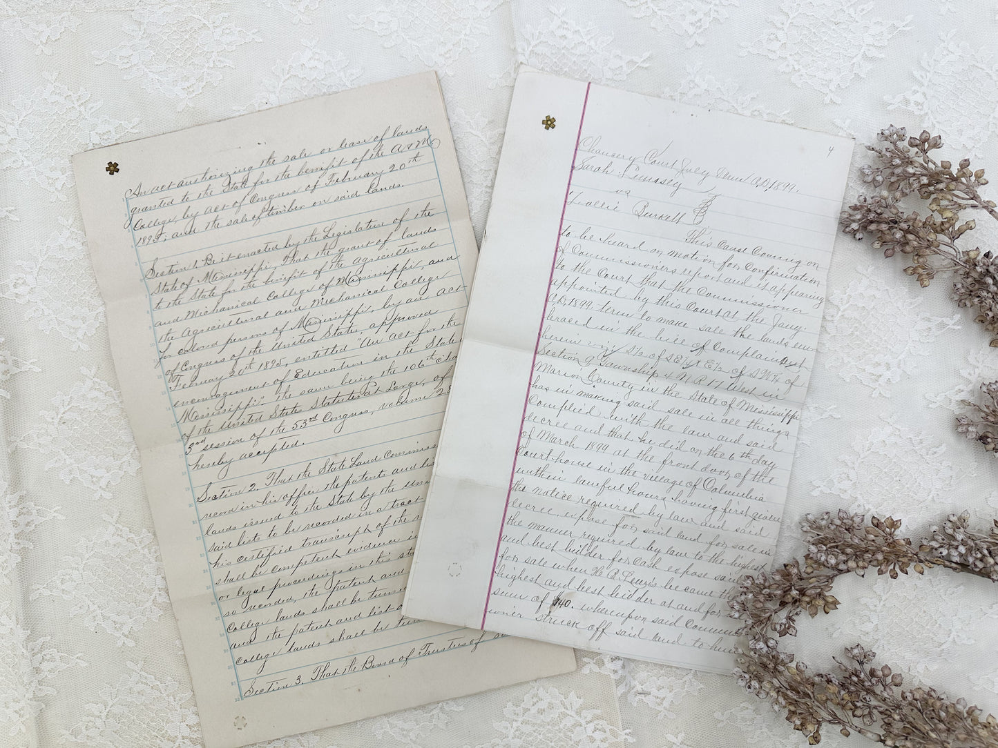 Vintage Writing Papers (Set of 5)