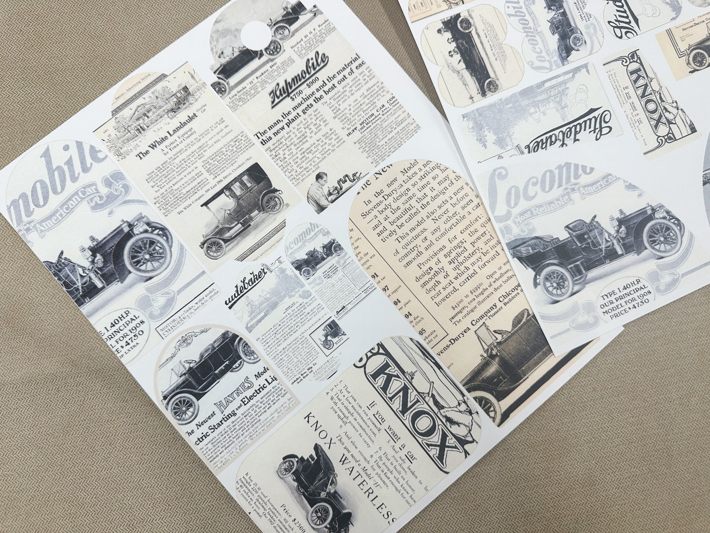 Vintage Auto Ads- Paper Packs