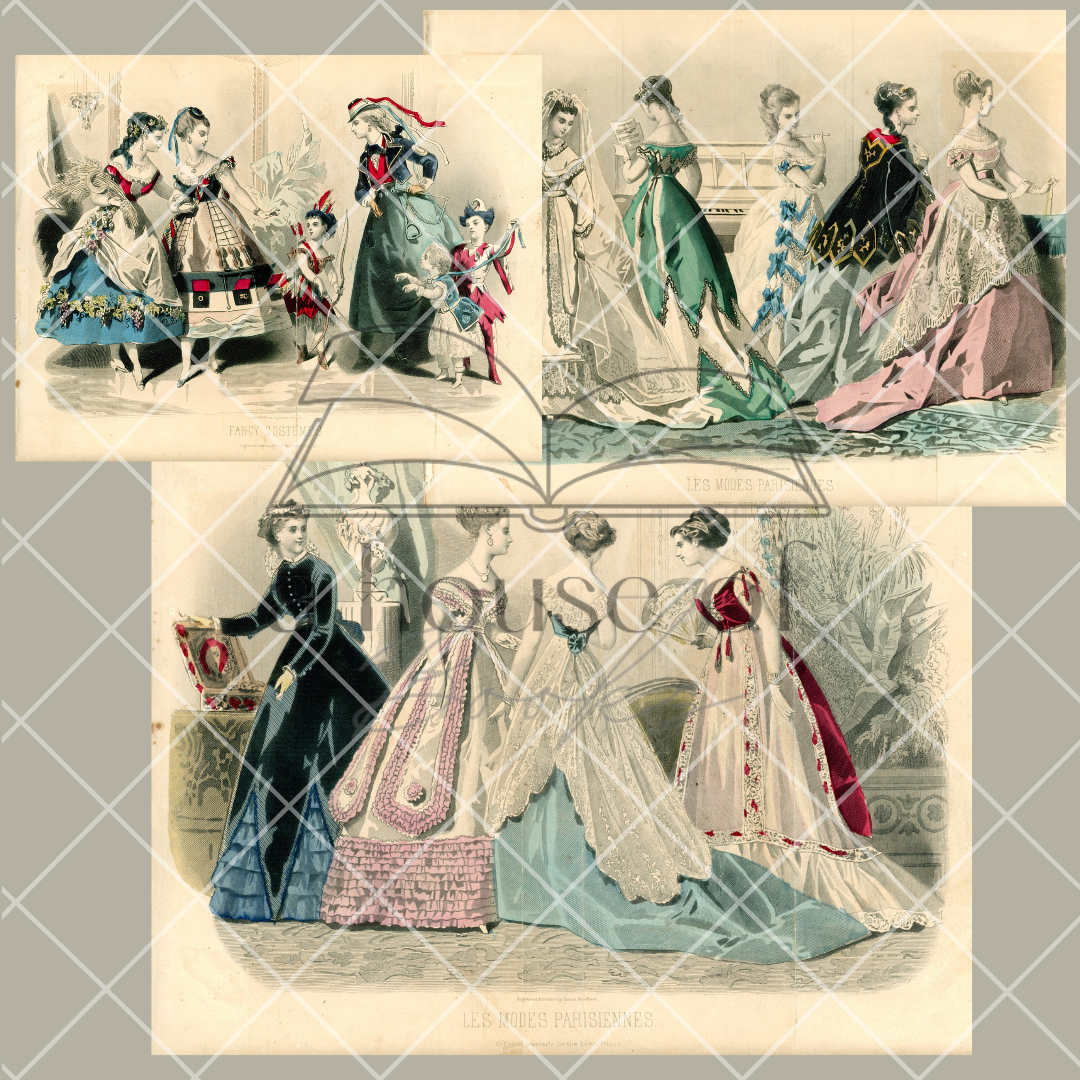 Vintage Fashion Plates- Digital Download