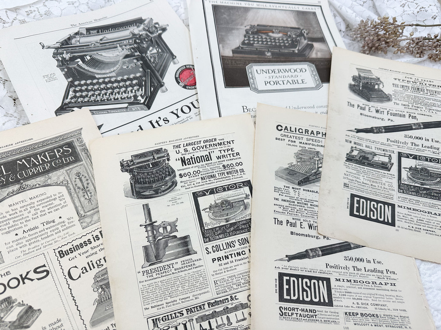 Vintage Typewriter Adverts