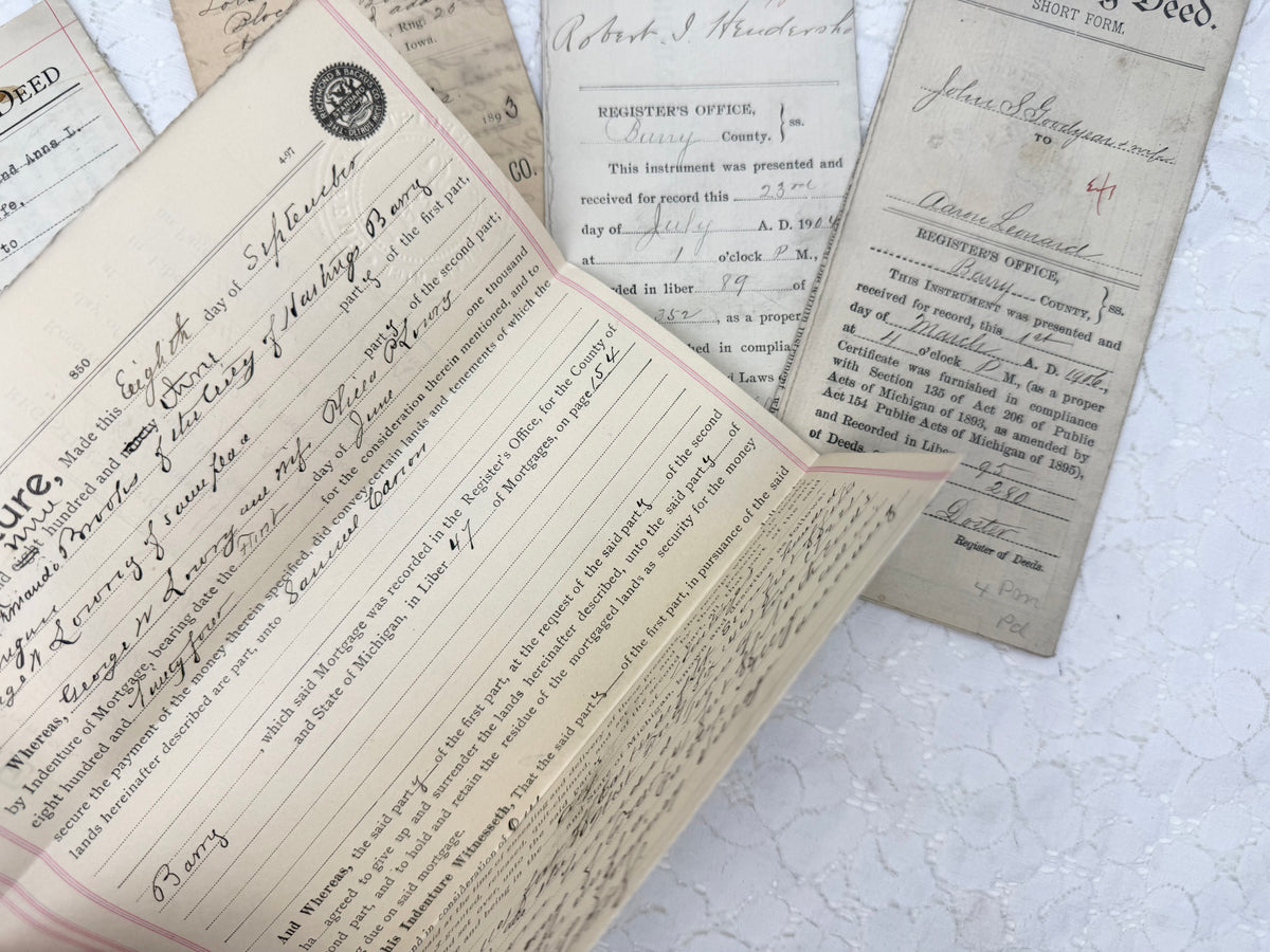 Vintage Deed Set (Set of five)