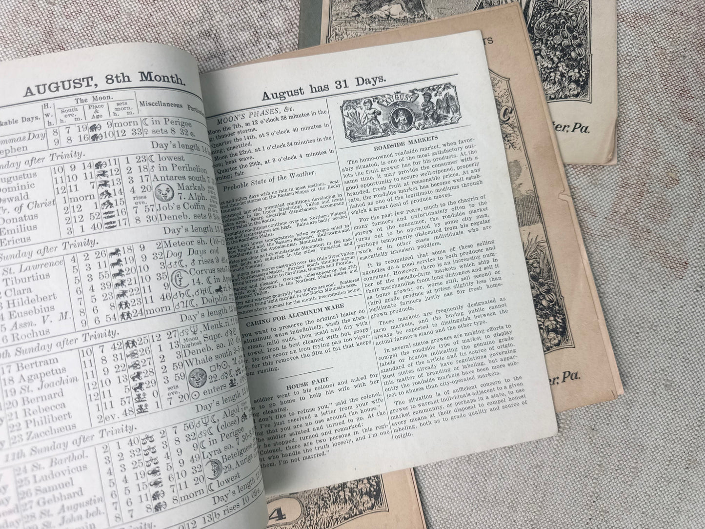 Vintage Almanac Set