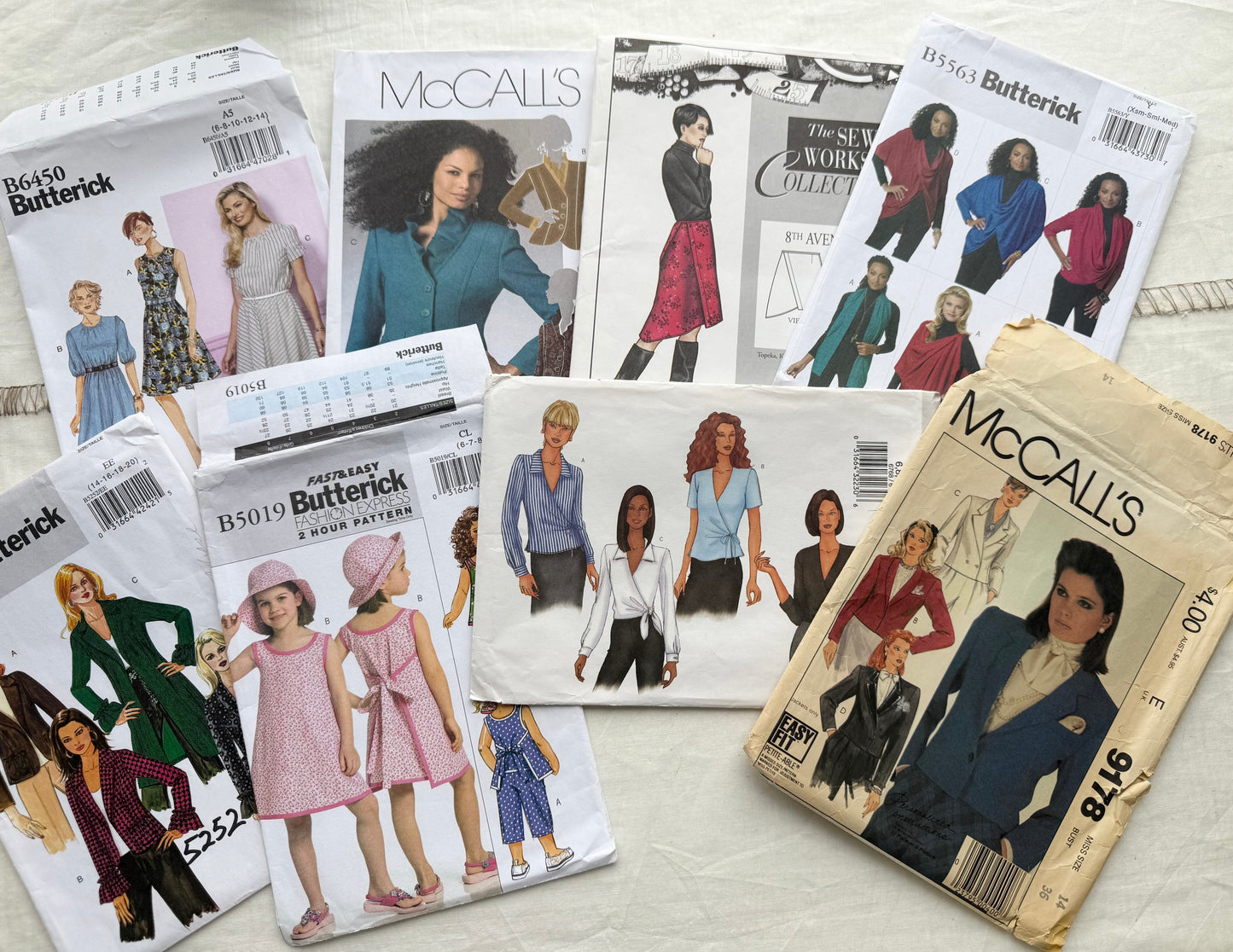 Assorted Sewing Pattern Sleeves (Set of 20)