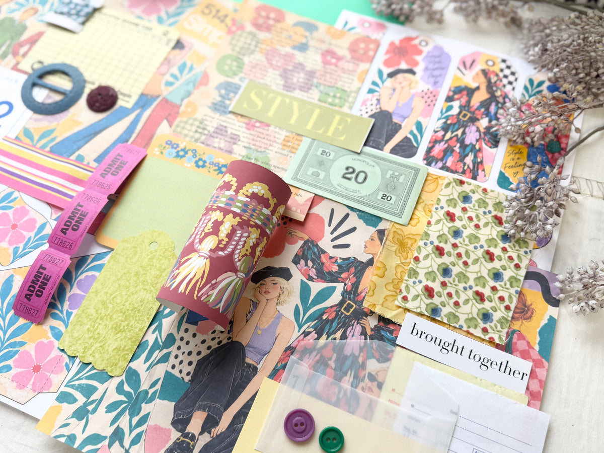 Junk Journal Spread- Modern Mood