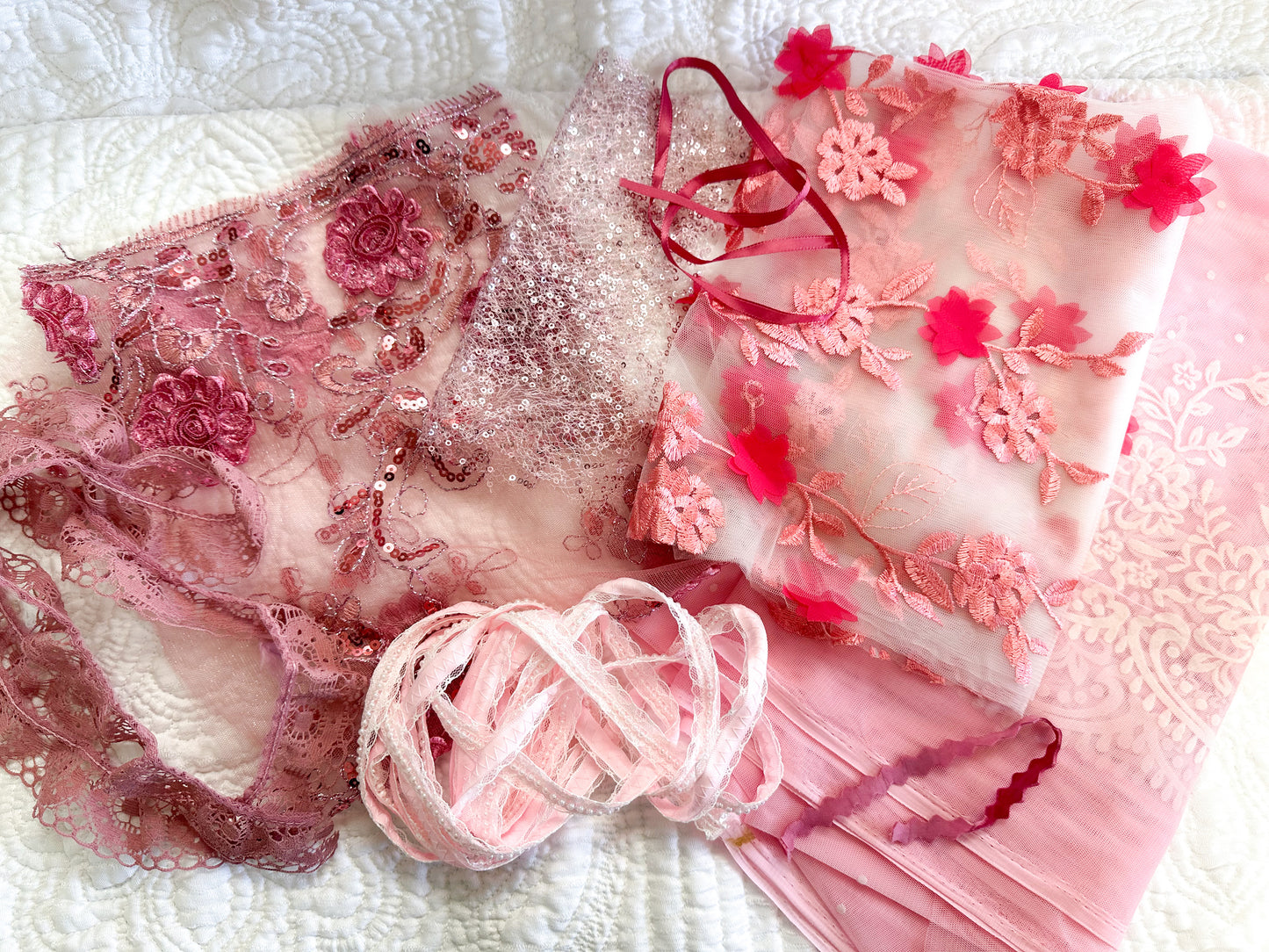 Coordinated Lace, Ribbon and Fabric