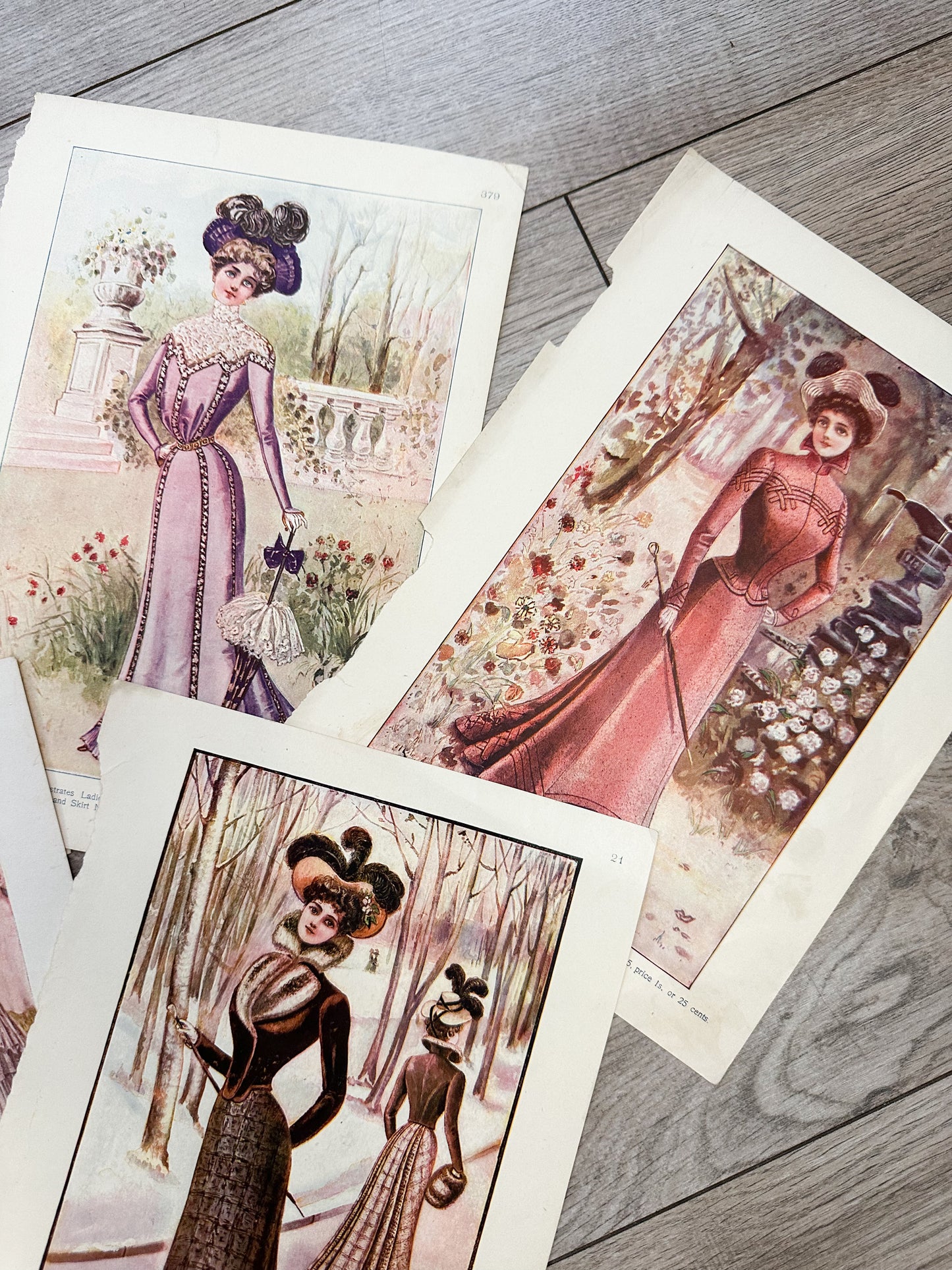 Vintage Fashion Prints (Set of 5)