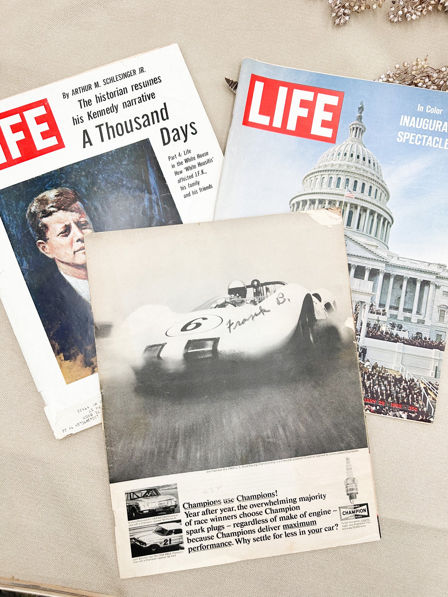 Three Vintage Life Magazines