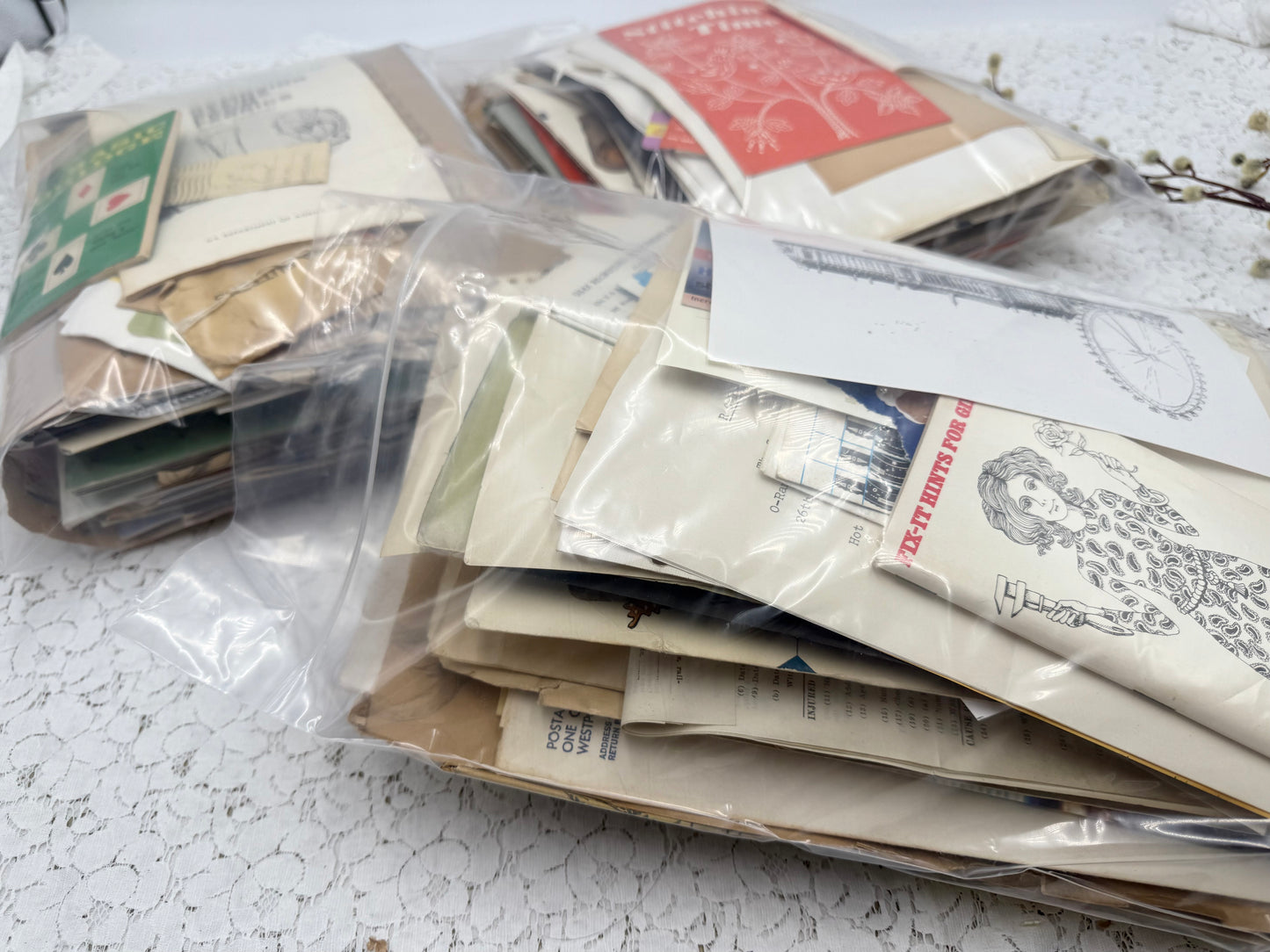 LARGE Vintage Ephemera Packs (14x14 inch bags)