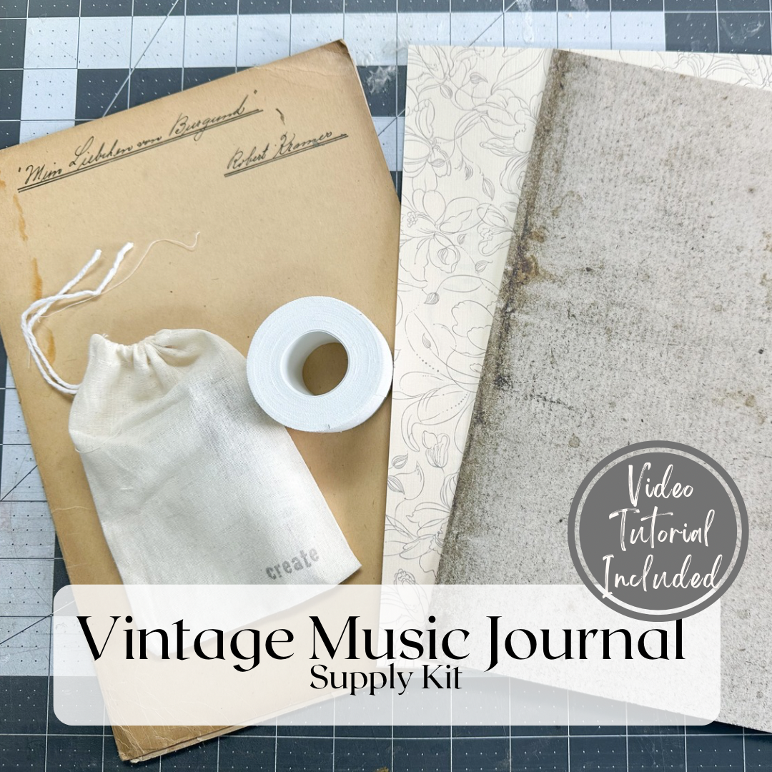 Vintage Music Journal Kit- Step by Step Video Included
