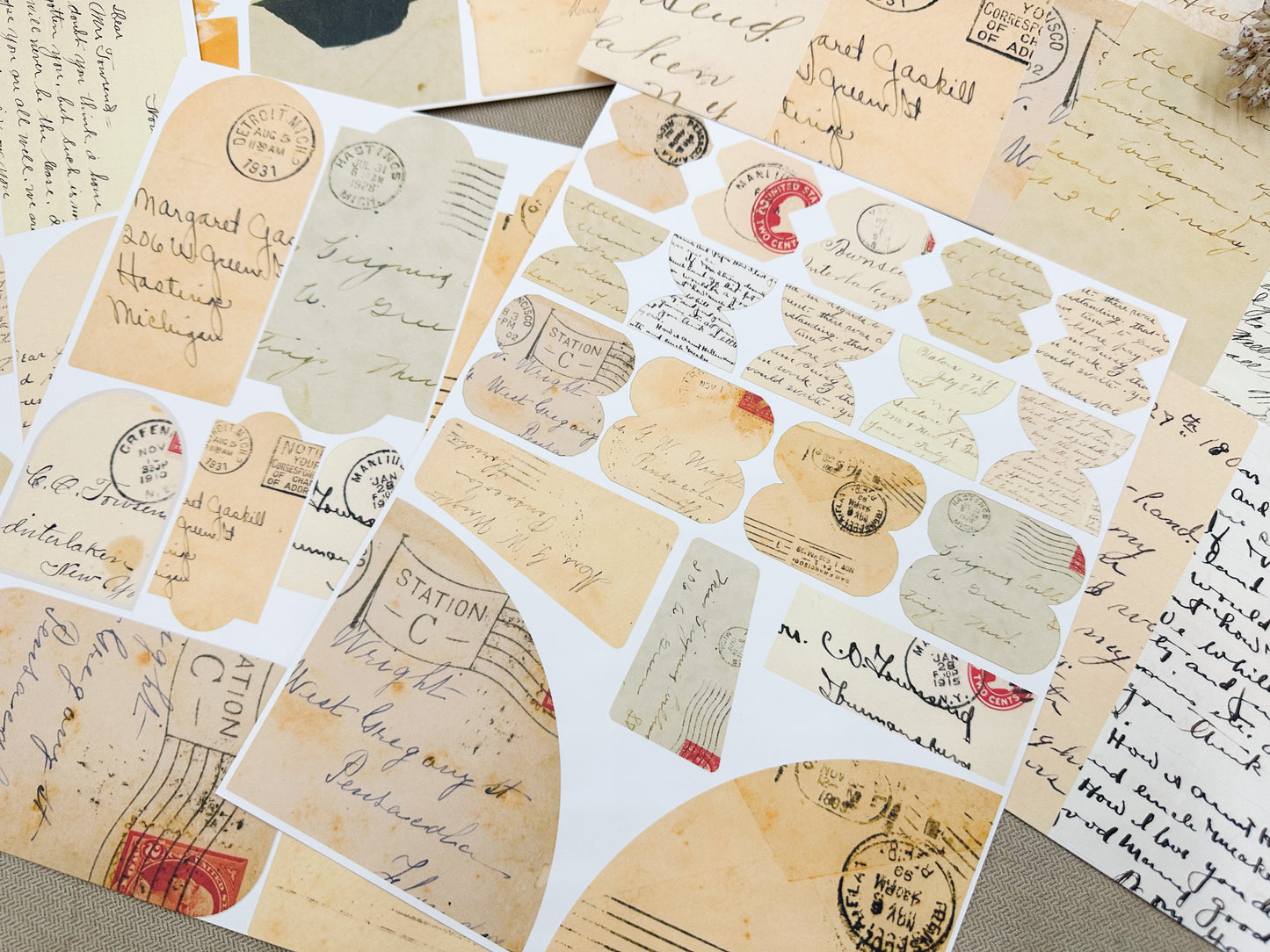 Reproduction Tags, Tabs, and Pockets- Letters and Envelopes