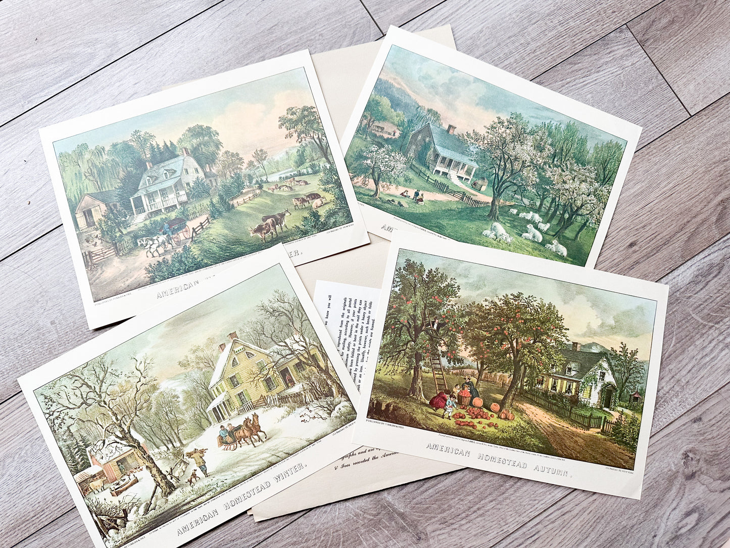 Set of 4 Currier and Ives Prints (Two Sets Available)