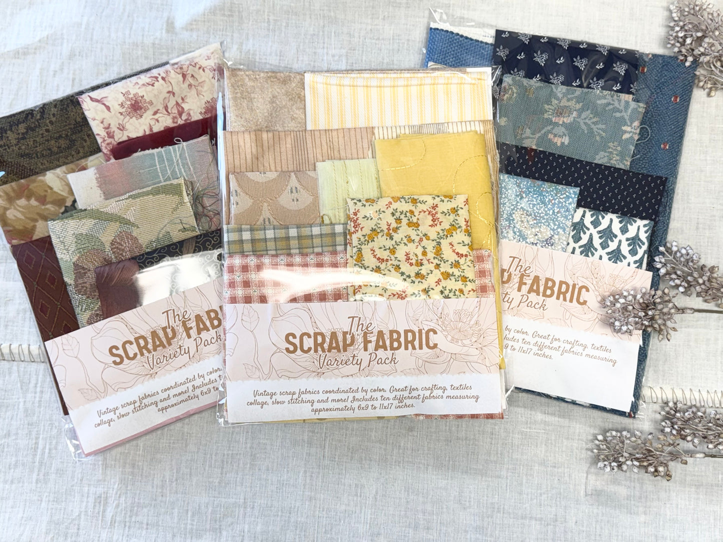 Fabric Scraps by Color (9x12)