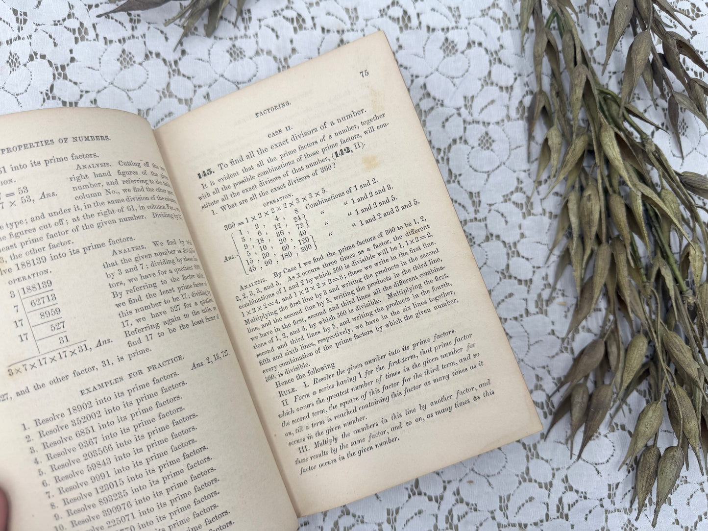 Vintage Arithmetic Book