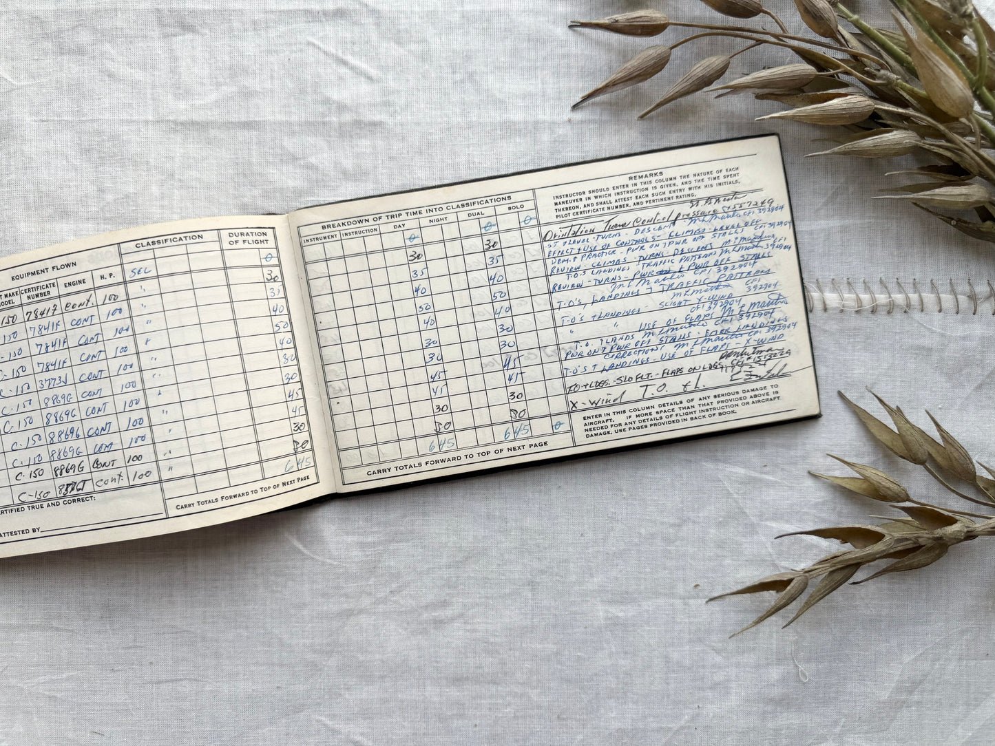 Pilot Log Book