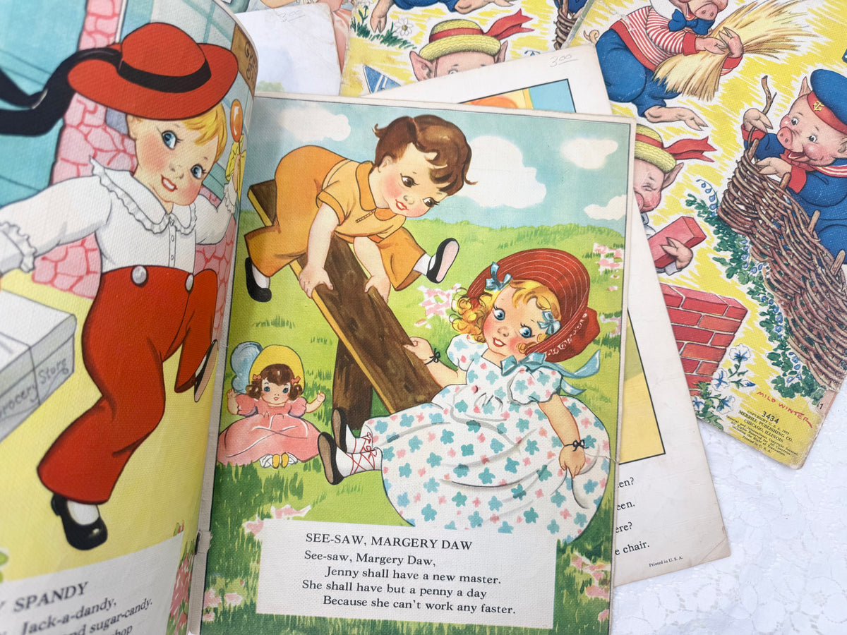 Vintage Linen Children Books