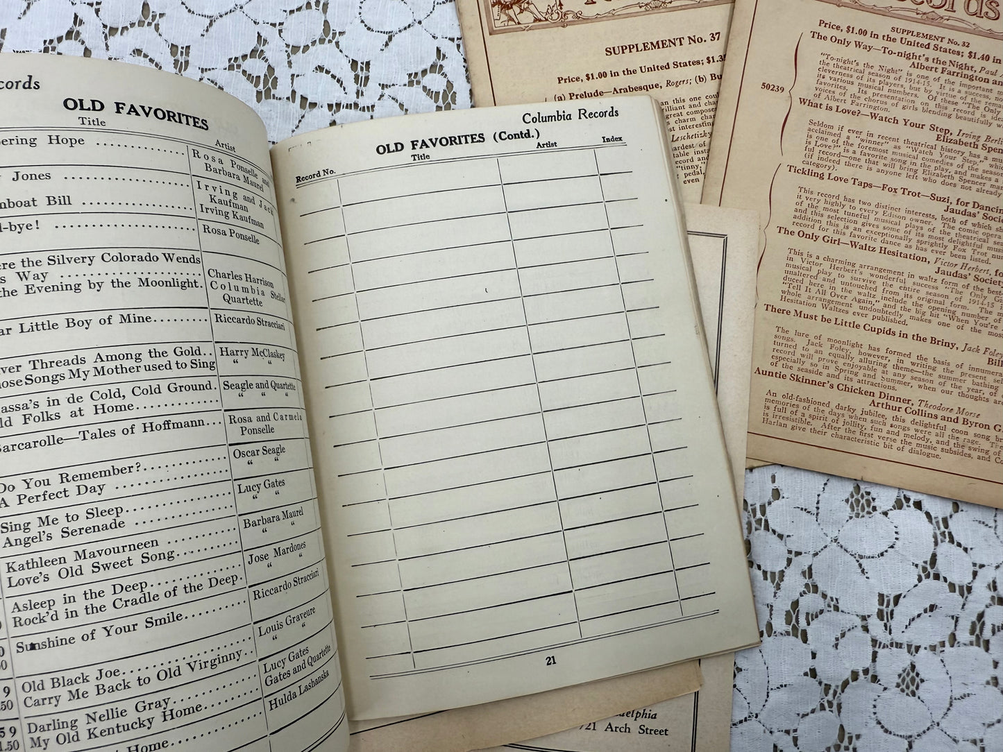 Vintage Music Ephemera Set