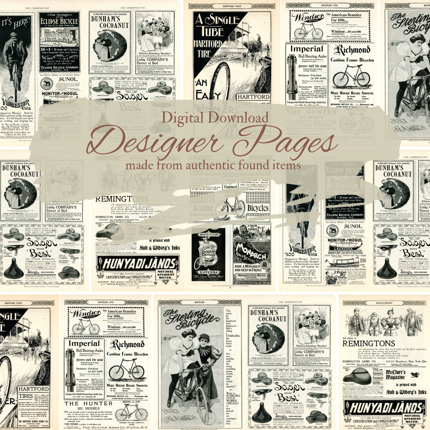 Vintage Bicycle Ads- Digital Download