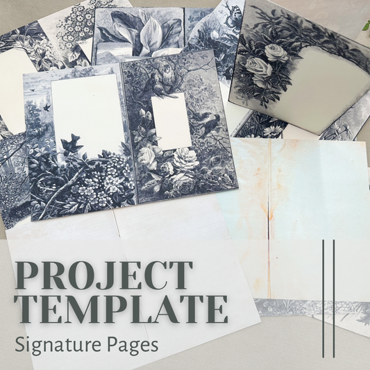 Floral Signature Pages- Project Template Digital Download