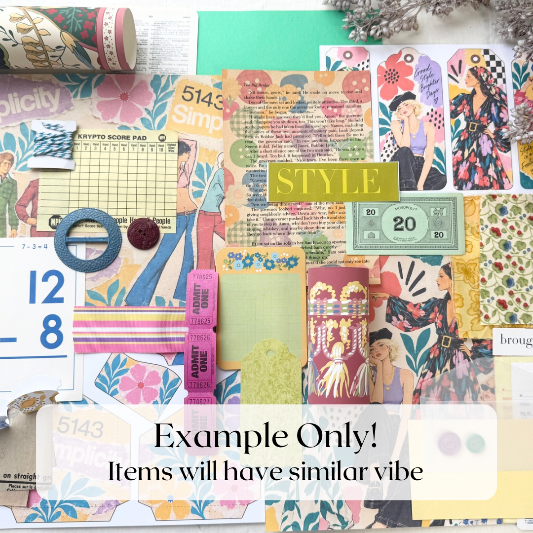 Date with a Junk Journal Spread- Modern Mood