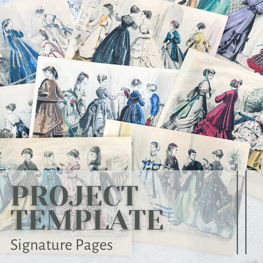 Fashion Plate Signature Pages- Project Template Digital Download