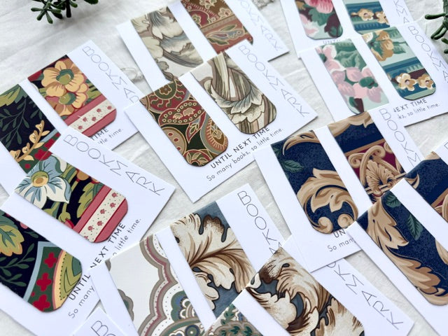 Magnet Bookmarks made with Vintage Wallpaper