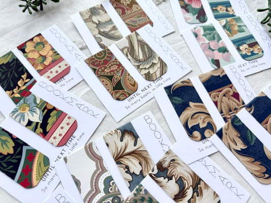 Magnet Bookmarks made with Vintage Wallpaper