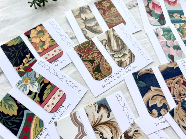 Magnet Bookmarks made with Vintage Wallpaper
