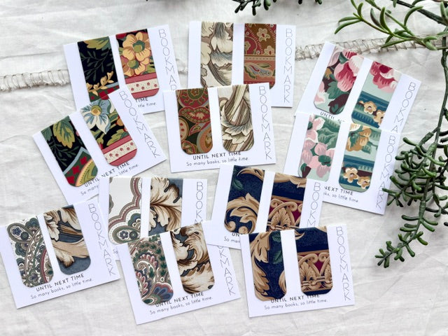 Magnet Bookmarks made with Vintage Wallpaper