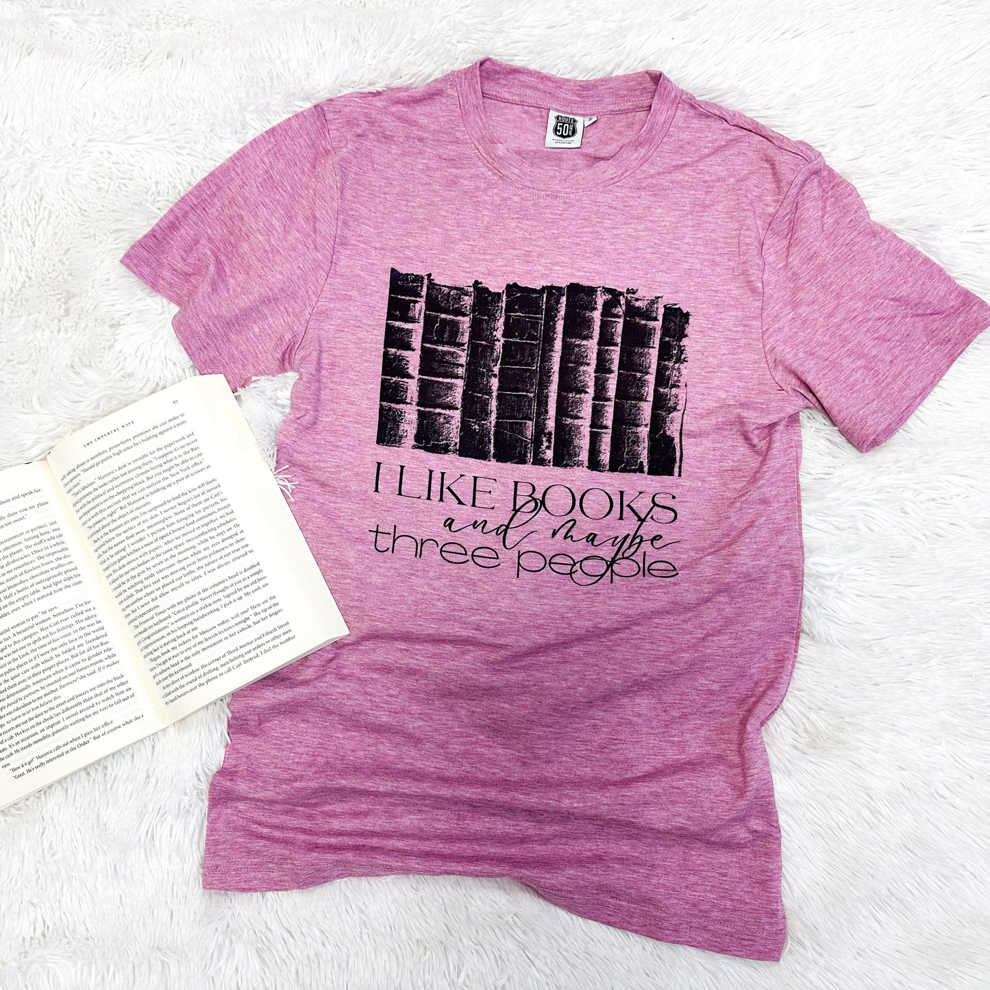 I Like Books Heathered Tee, Book Related Shirt, Book Lover Gift