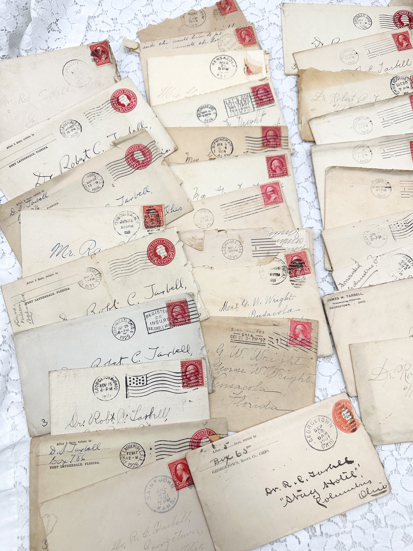 Vintage Envelopes and Letters (randomly selected set of five)