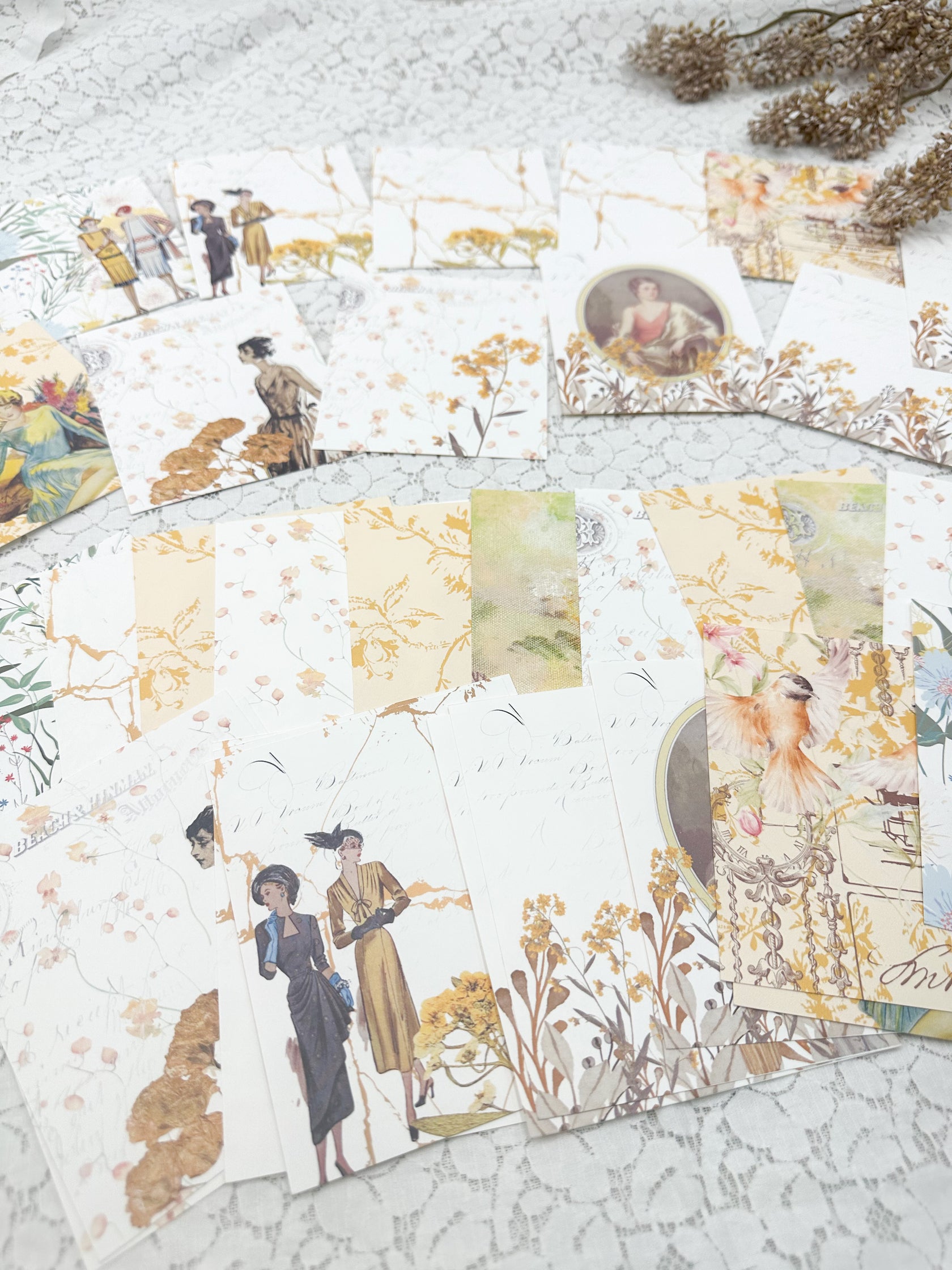 Double Sided Cardstock Pack- Reproduction Vintage Papers – A House of Books