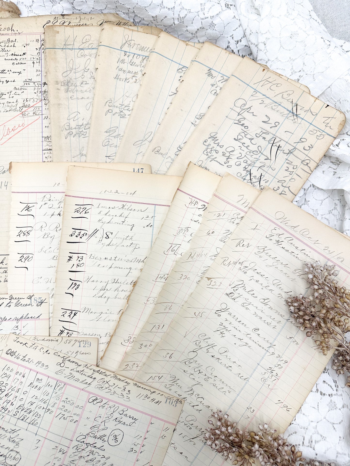 Vintage Ledger Page Packs