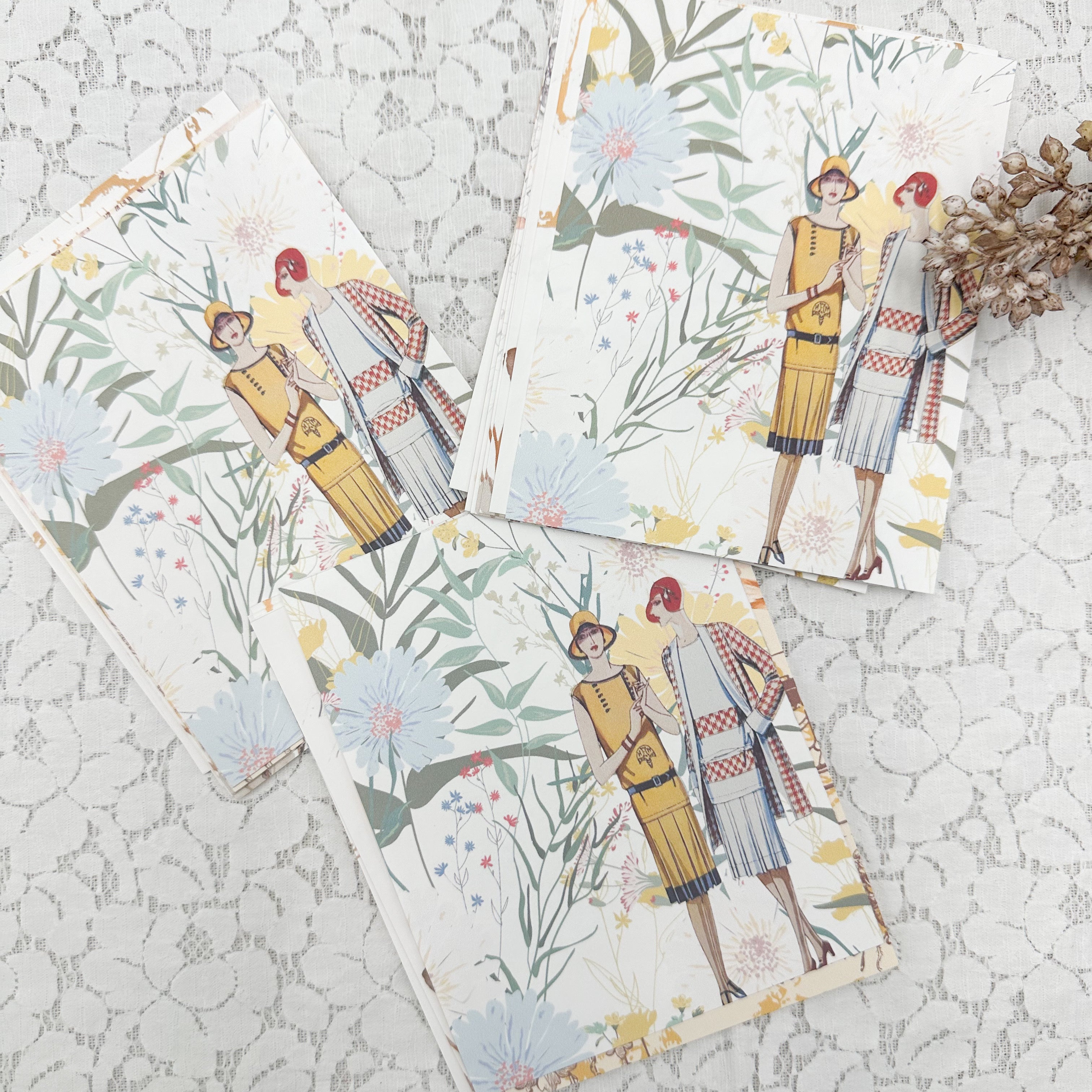 Double Sided Cardstock Pack- Reproduction Vintage Papers – A House of Books