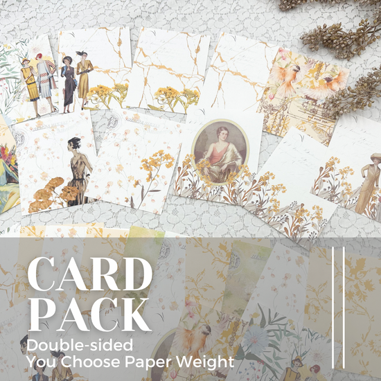 Double Sided Cardstock Pack- Reproduction Vintage Papers – A House of Books