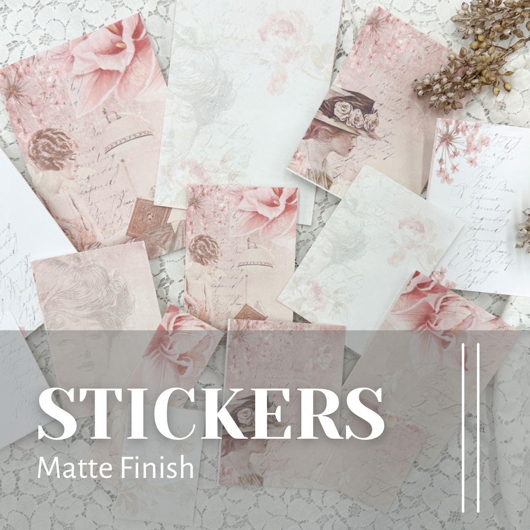 Matte Stickers of Vintage Pink